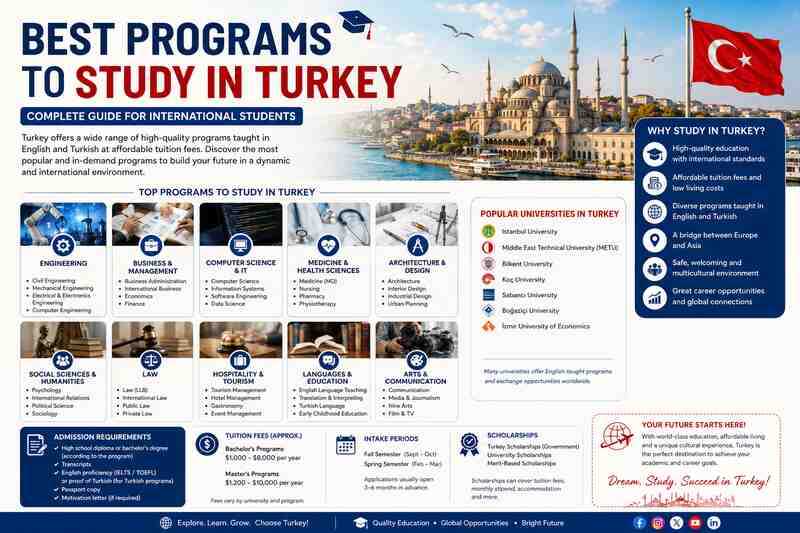 Best Programs to Study in Turkey - Complete Guide for International Students